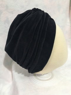 Mũ turban cho người lớn: đen nhung