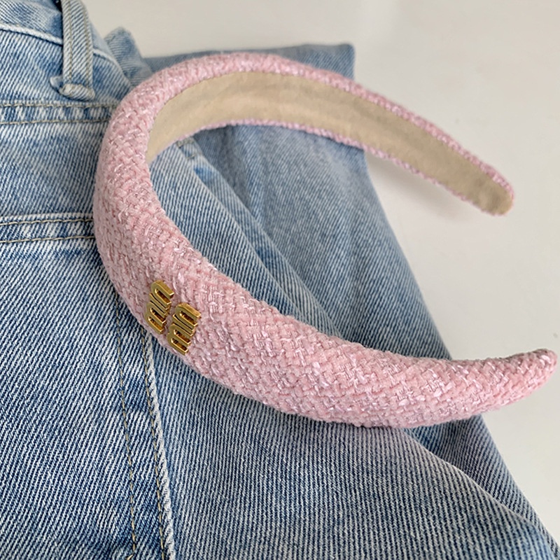 Băng Đô Cài Tóc Bản Rộng In Chữ Thời Trang Thu Đông Phong Cách Mới Cho Nữ