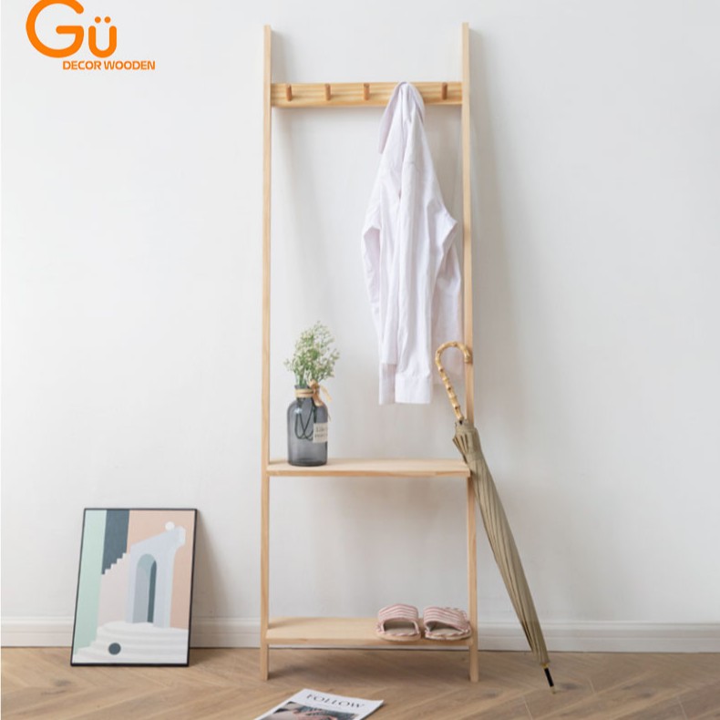 Thang treo đồ, kệ gỗ decor trang trí chụp ảnh GU DECOR WOODEN kệ dựa tường