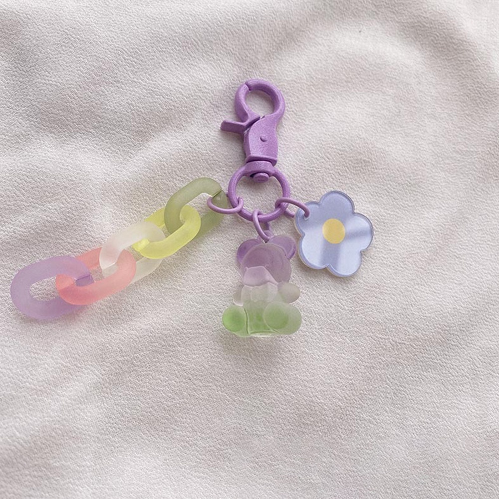 Vỏ Bảo Vệ Hộp Đựng Tai Nghe Airpods Màu Kẹo Kèm Móc Khóa Hình Gấu Dễ Thương