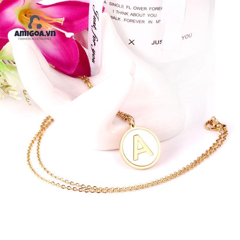 ✨✨Vòng cổ Mặt 26 Chữ Cái Bằng Hợp Kim Đơn Giản