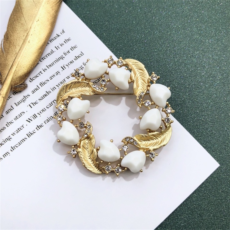 Ghim Cài Áo Đính Ngọc Trai Kiểu Vintage Thời Trang Cho Nữ