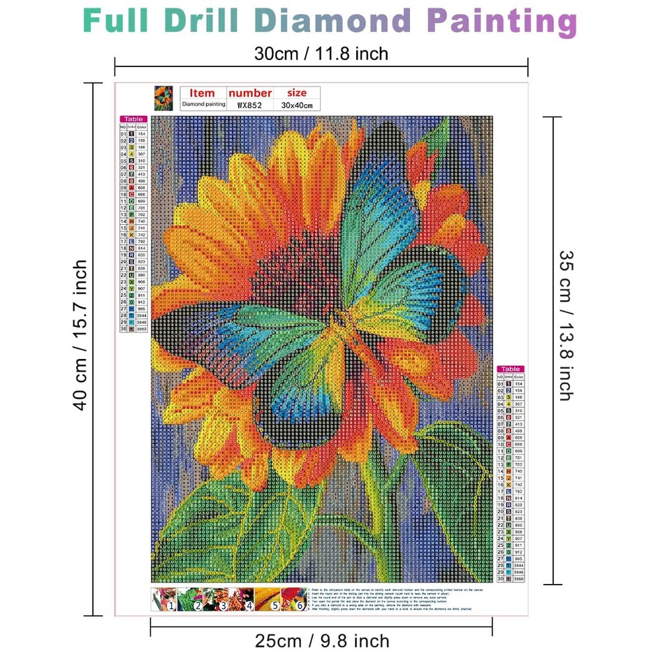 Bộ Tranh Đính Đá 5D Họa Tiết Độc Đáo DIY Dùng Trang Trí Nhà Cửa