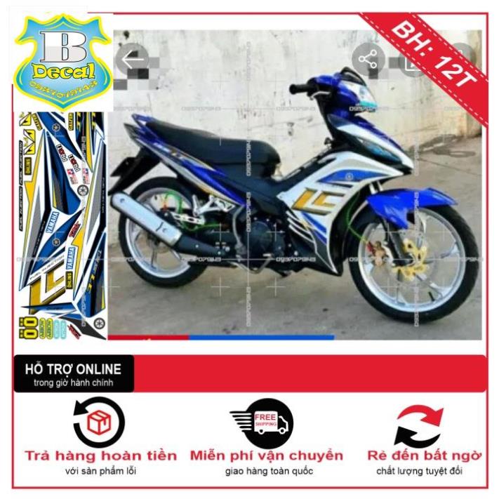 ( Quí khách vui lòng mang ra tiệm cho thợ dán ) Tem EX 2011 LC TRẮNG XANH GP [Bi Decal]