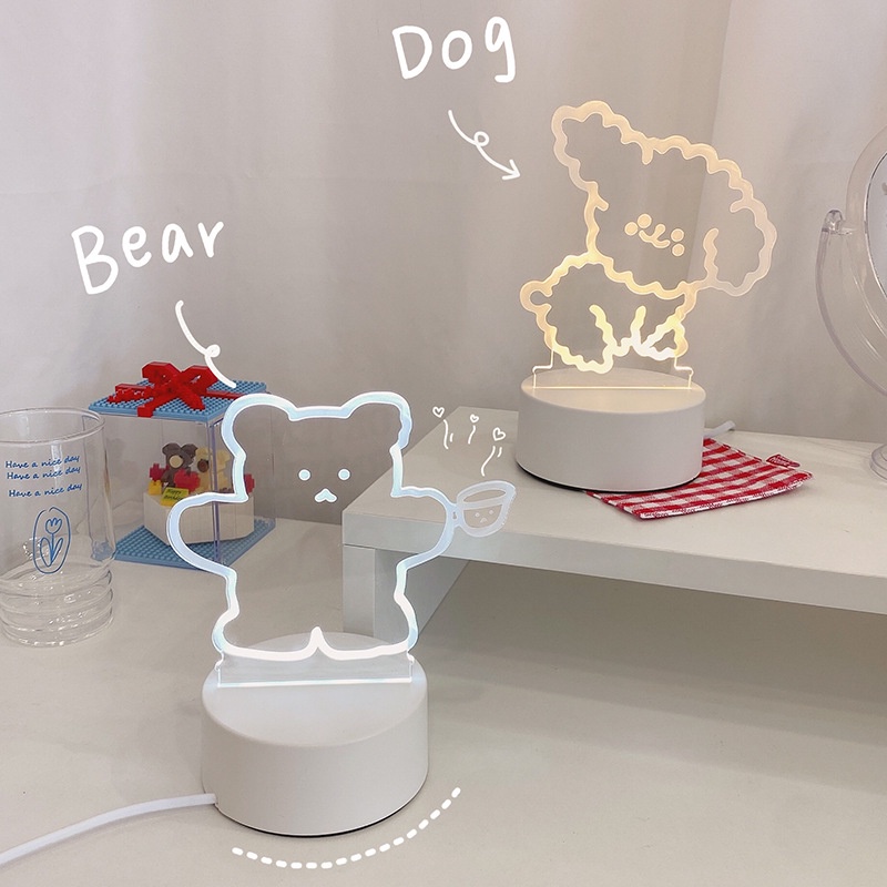 Đèn Ngủ 3d Họa Tiết Hoạt Hình Tiết Kiệm Năng Lượng Có Cổng USB