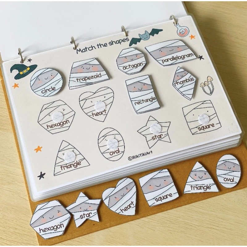 Học liệu bóc dán Montessori Busy Book Halloween