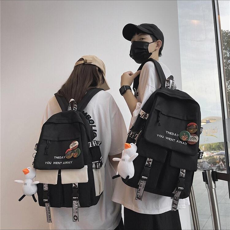 Ba Lô Đi Học In Chữ Chống Thấm Nước Cho Nữ balo đi học ulzzang cặp đi học nữ laptop