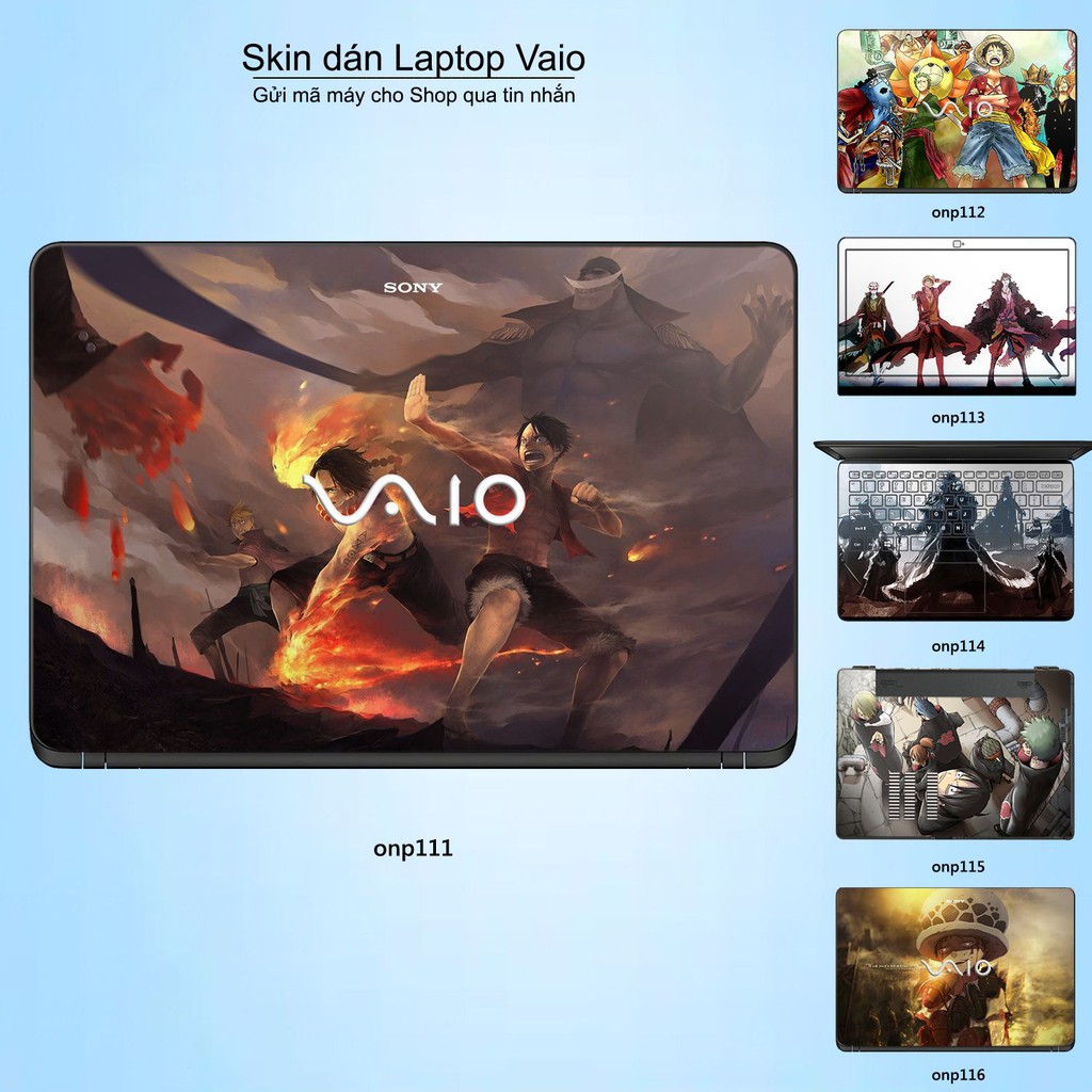 Skin dán Laptop Sony Vaio in hình One Piece _nhiều mẫu 12 (inbox mã máy cho Shop)