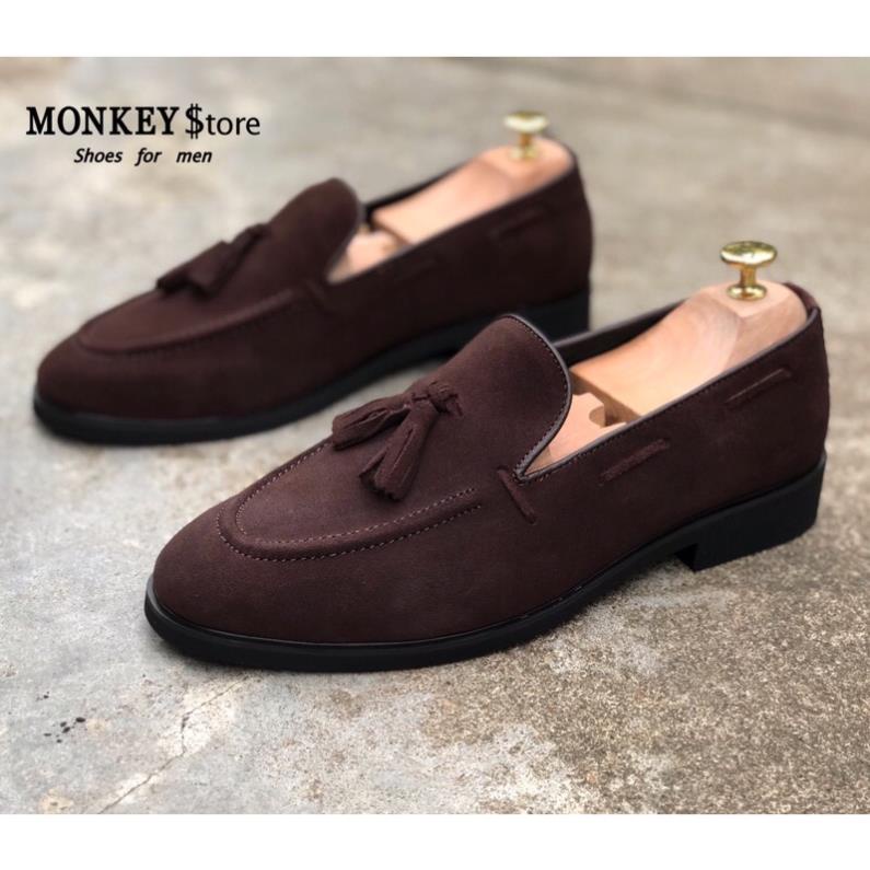 Giày tây nam da lộn, giày công sở loafer tassel chuông thời trang - Ảnh và video độc quyền ( Mã MK01 - Bh 12 tháng ) 🐳