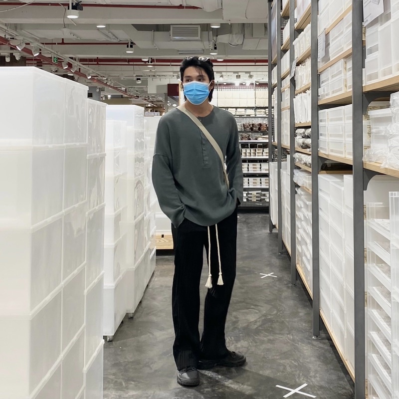 ÁO THUN TAY DÀI UNISEX OVERSIZE 9 NÚT - HYPNOTISM “OLIVE”