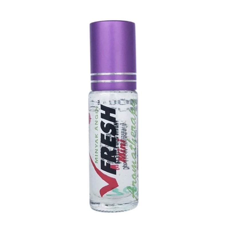 Lố 12 chai dầu gió lăn Vfresh mini 4ml tím