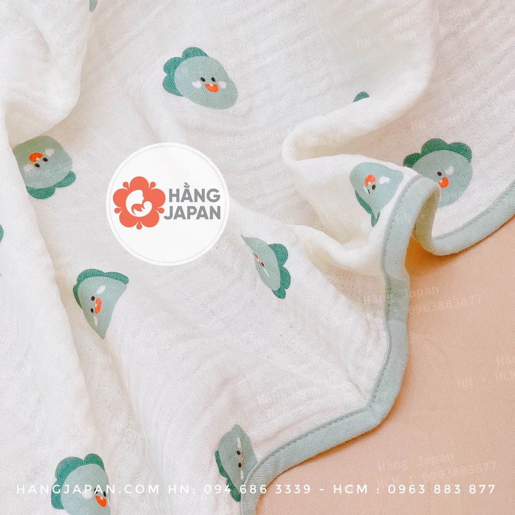 Chăn xô hè sợi tre Dottodot Malolotte in/thêu hoạ tiết cho bé Hàn Quốc