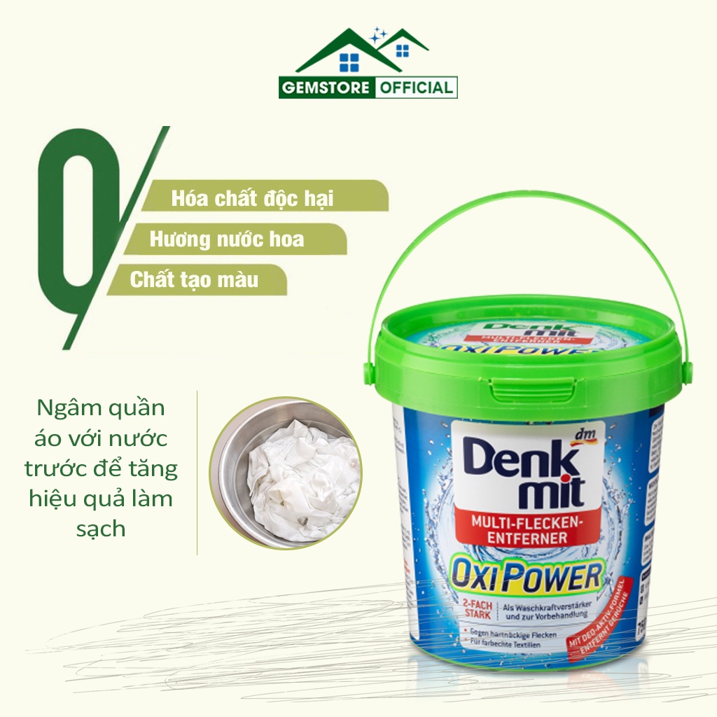 Bột Giặt Tẩy Quần Áo Đa Năng Denkmit Oxi Power Multi 750g Hộp Xanh Nhập Khẩu Đức