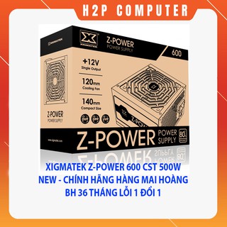 Nguồn Xigmatek Z-Power 600 Công Suất Thật 500W - New - Chính hãng Mai Hoàng - BH 36 Tháng
