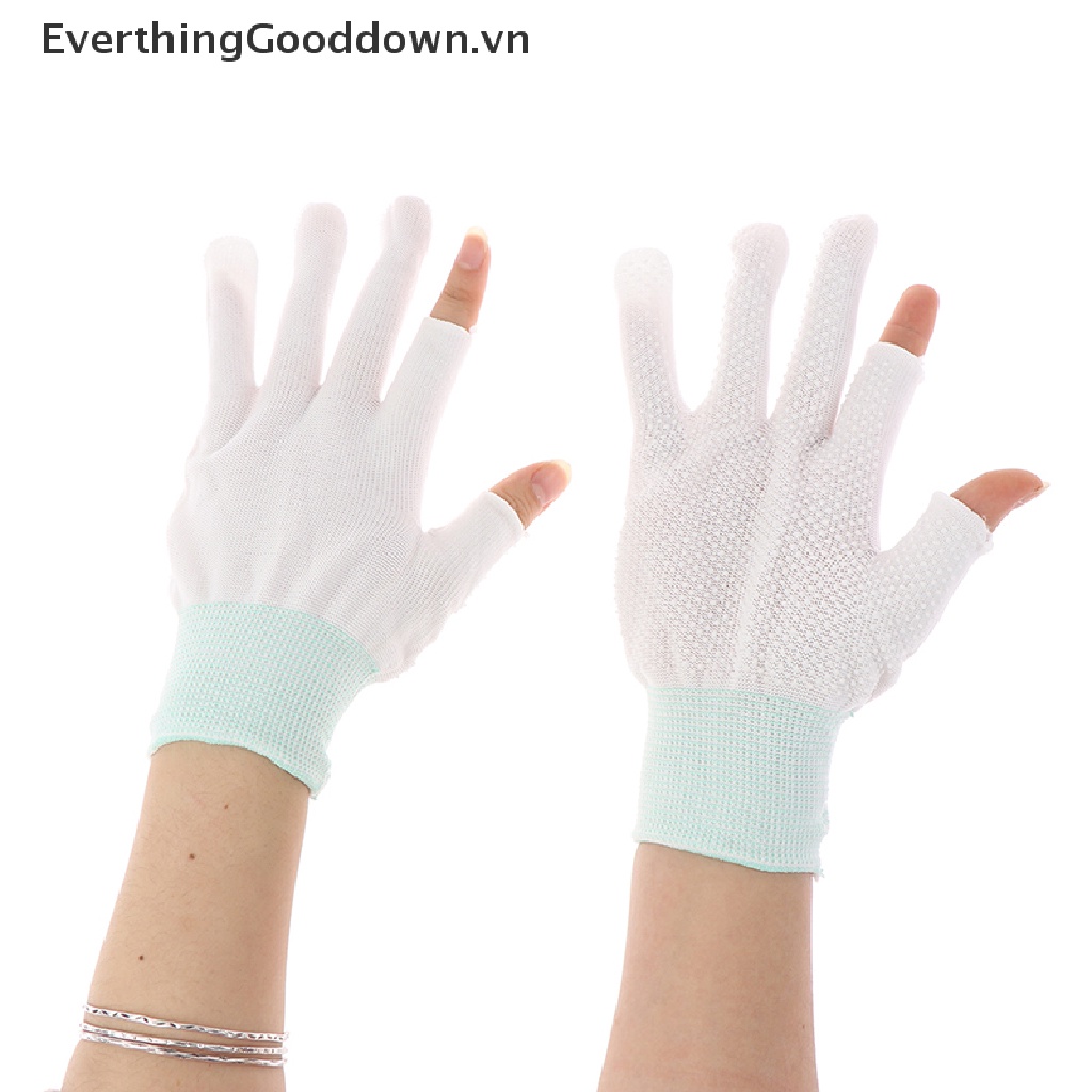 Everthinggooddown One Đôi Găng Tay Hở Ngón Chống Nắng Chống Trượt Dùng Khi Đi Xe Đạp / Câu