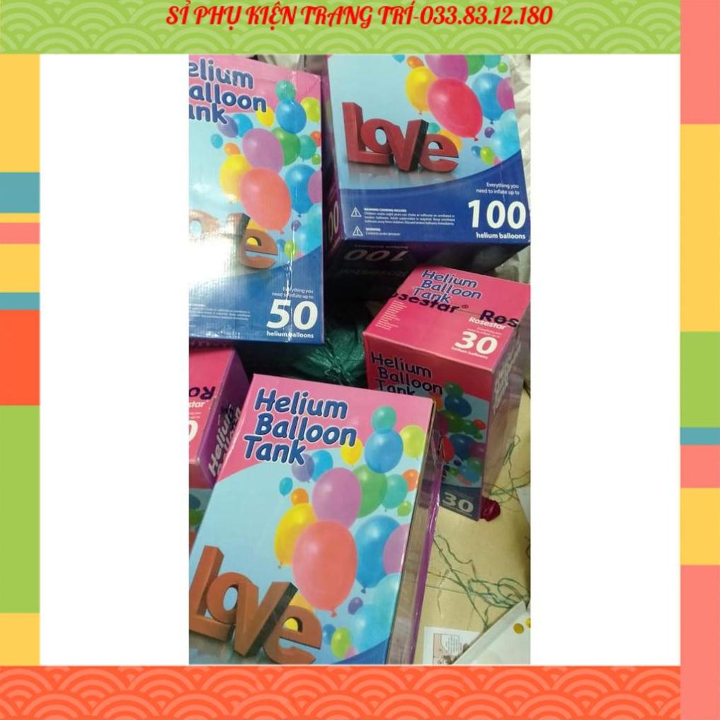 Free ship+Siêu rẻ Bình Khí Heli 100 Bơm Bóng Bay 100 bóng Loại 45 lít (bơm được 100 quả loại 10 inch)