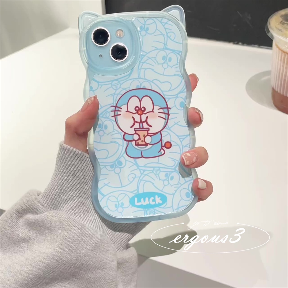 Cat EarỐp Điện Thoại Mềm Hình Tai Mèo Doraemon Dễ Thương Cho iPhone 14 13 12 11 Pro Max SE2020 X XR Xs Max 7 8 6 6s Plus