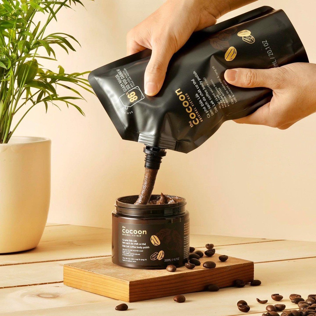 Tẩy Tế Bào Da Cơ Thể Cocoon Eco-Refill Đắk Lắk Coffee Body Polish 600ml | BigBuy360 - bigbuy360.vn