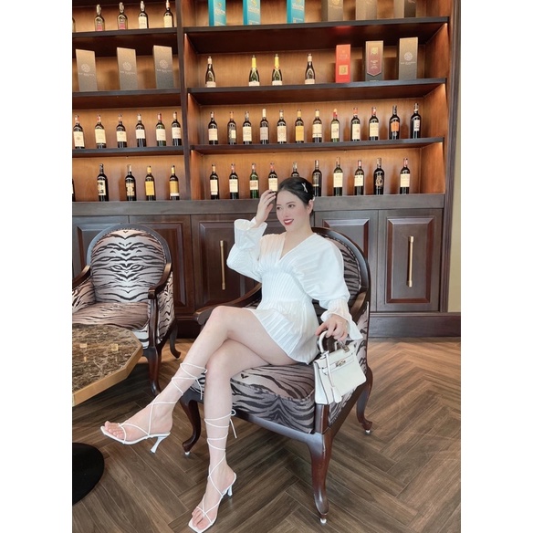 Giày cao gót dây cột chân kiểu chiến binh 7p mã N74