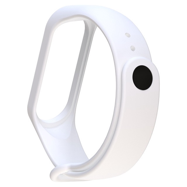 Dây Đeo Thay Thế Chất Liệu Silicon Màu Trơn Cho Xiaomi Mi Band 3 Miband 4