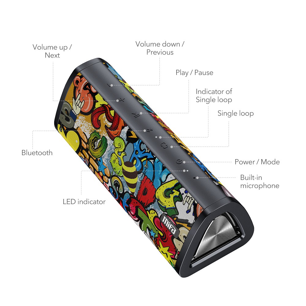Loa bluetooth 5.0 mifa a10 a10 + Âm Thanh Nổi 3d Chống Bụi Chống Nước 24 Tiếng