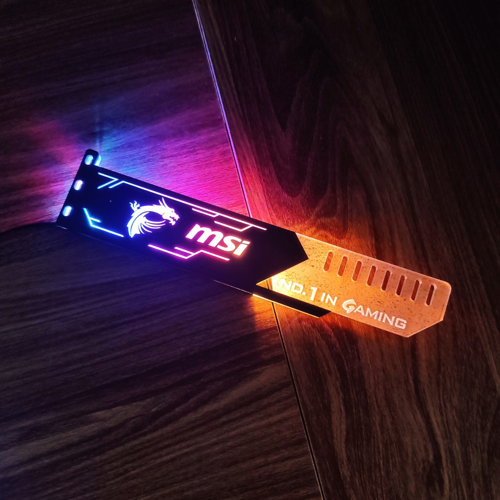 Đỡ chống xệ card màn hình VGA Led RGB MSI đồng bộ màu Coolmoon Controller