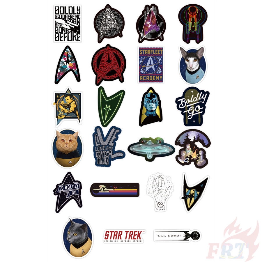 Set 70 miếng dán dòng Star Trek 02 dùng trang trí hành lý/máy tính xách tay/ván trượt