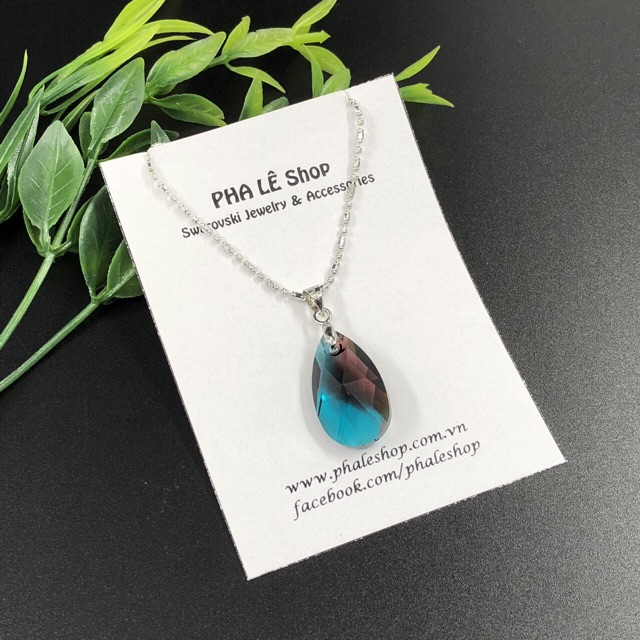 Mặt Dây Chuyền Pha Lê Swarovski Giọt Bầu S22mm