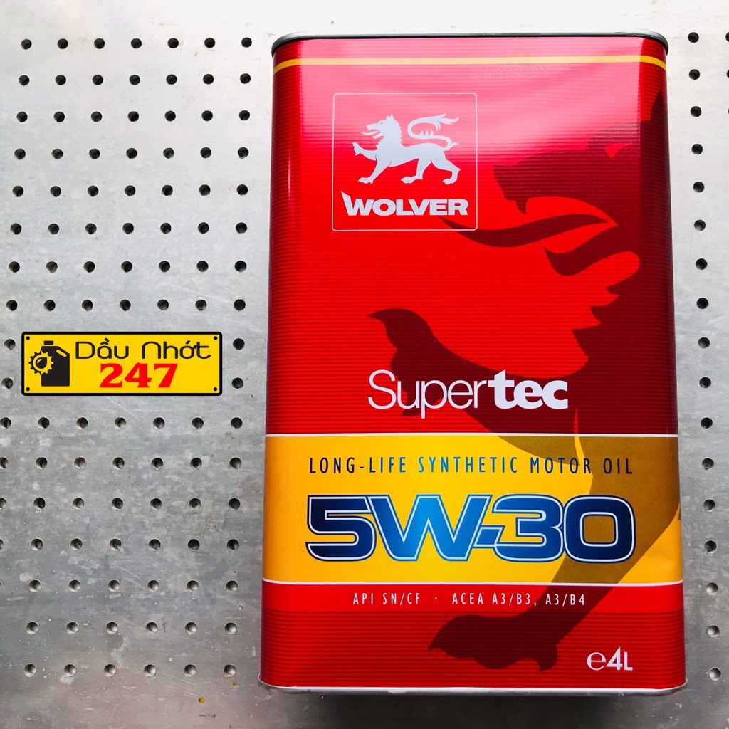 Dầu nhớt Wolver SuperTec 5w30 can 4L - Tặng kèm khuyến mãi