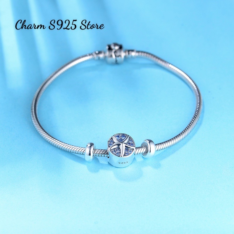 CHARM CHẶN VÒNG TAY PAN LÕI CAO SU BỌC BẠC S925 HÀNG CAO CẤP