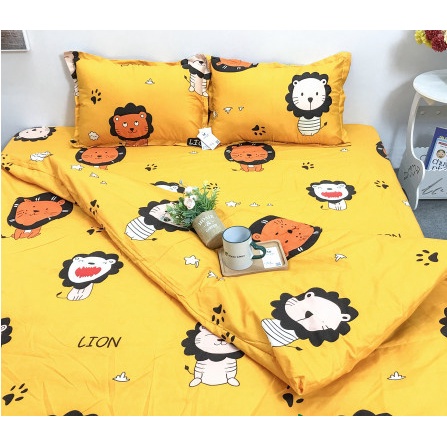 Bộ ga gối 3 món poly cotton đủ kích thước từ 1m2 cho đến đệm 2m-được chọn mẫu-heo hồng