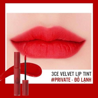 Son kem lì 3CE Velvet Lip Tint Private - Đỏ Lạnh 8809437396630