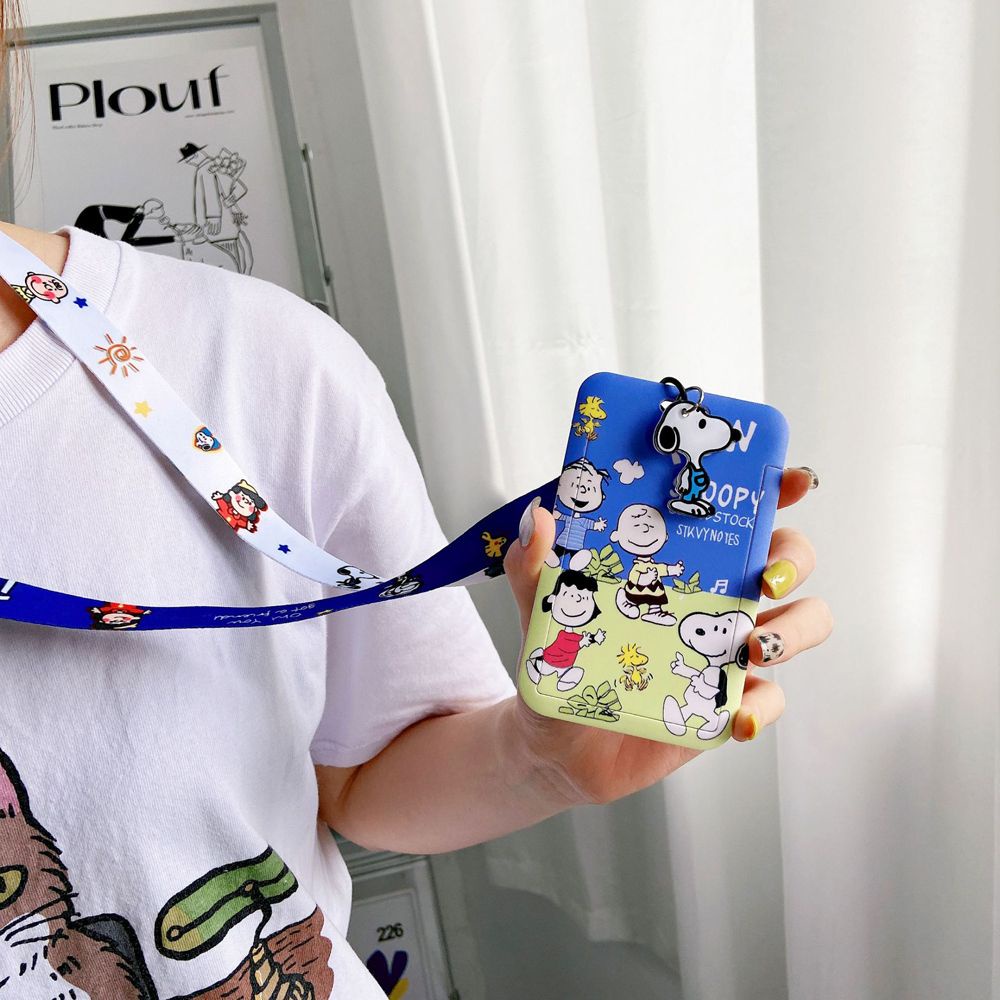 Bao đựng thẻ căn cước công dân hoặc thẻ ngân hàng kiểu hoạt hình Mickey Minnie dễ thương cho học sinh