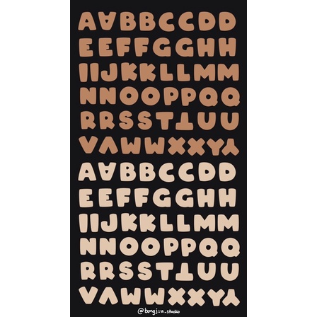 Bongjua | Alphabet sticker 2.0 - Nhãn dán chữ cái🔠