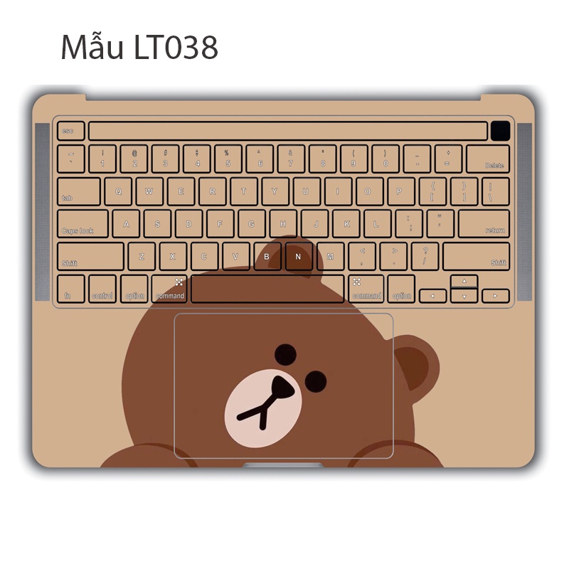 Miếng Dán Laptop - Mẫu LT038 hình gấu xám cute - Dán cho Dell, Hp, Asus, Lenovo, Acer, MSI, Surface,Vaio, Macbook