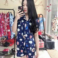 Bộ pizama kate thái cộc