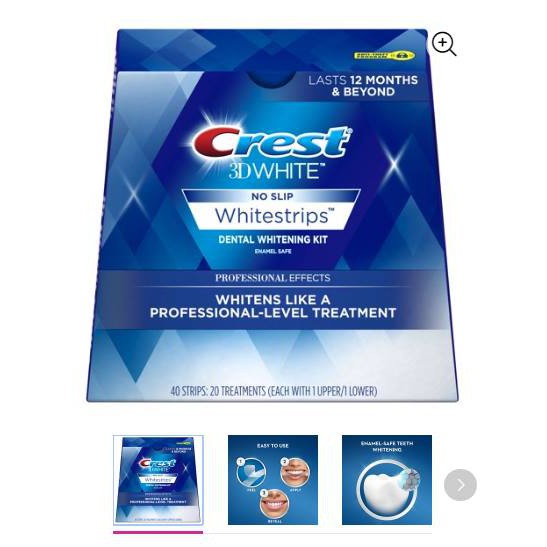 MIẾNG DÁN TRẮNG RĂNG CREST - 3D WHITE 40 STRIPS 20 TREATMENTS CHÍNH HÃNG - 4427