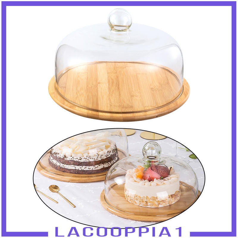 [Lacooppia1] Khay Thủy Tinh Đựng Bánh Mì / Phô Mai / Bánh Muffin / Trái Cây Có Vỏ Vòm