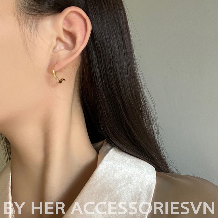 Bông tai nữ cổ điển &quot; The Face&quot; độc đáo cá tính Her Aceessories | H19