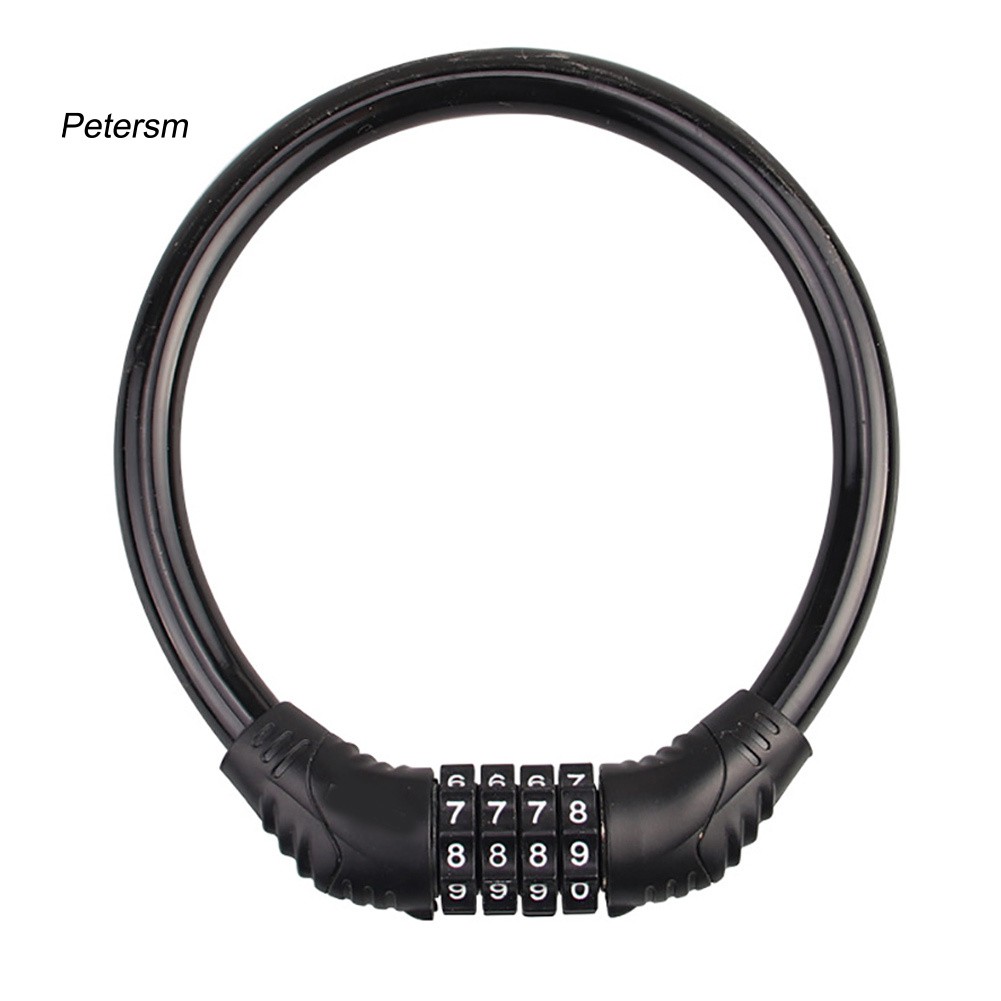 Dây Cáp Khóa Xe Đạp Mật Khẩu 4 Chữ Số Tiện Dụng