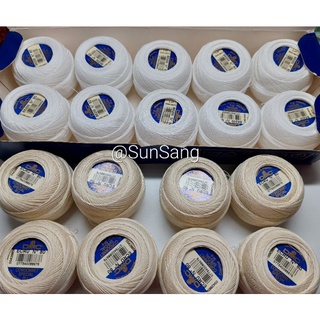 Cuộn sợi lanh pháp DMC80 màu trắng B5200, màu Ecru  trọng lượng 20g