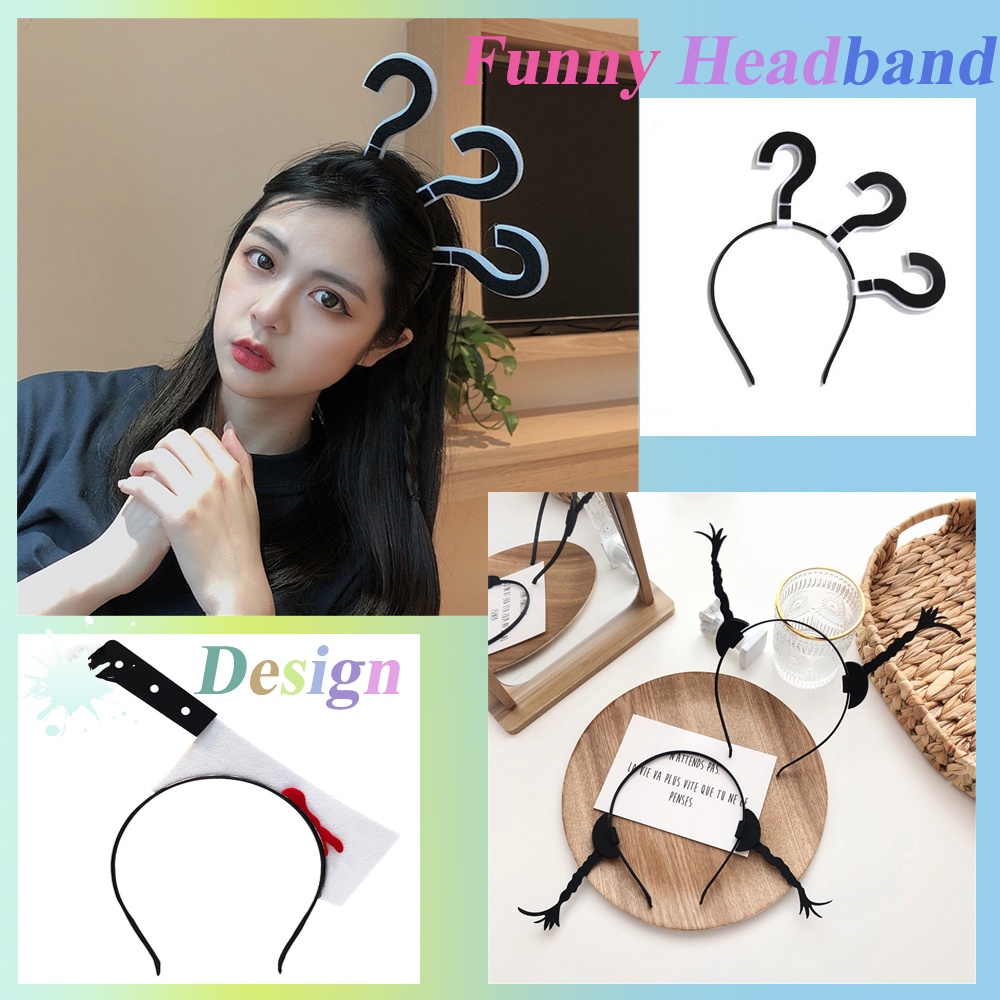 Băng Đô Cài Tóc Hình Dấu Chấm Hỏi Hoạt Hình Vui Nhộn Sáng Tạo