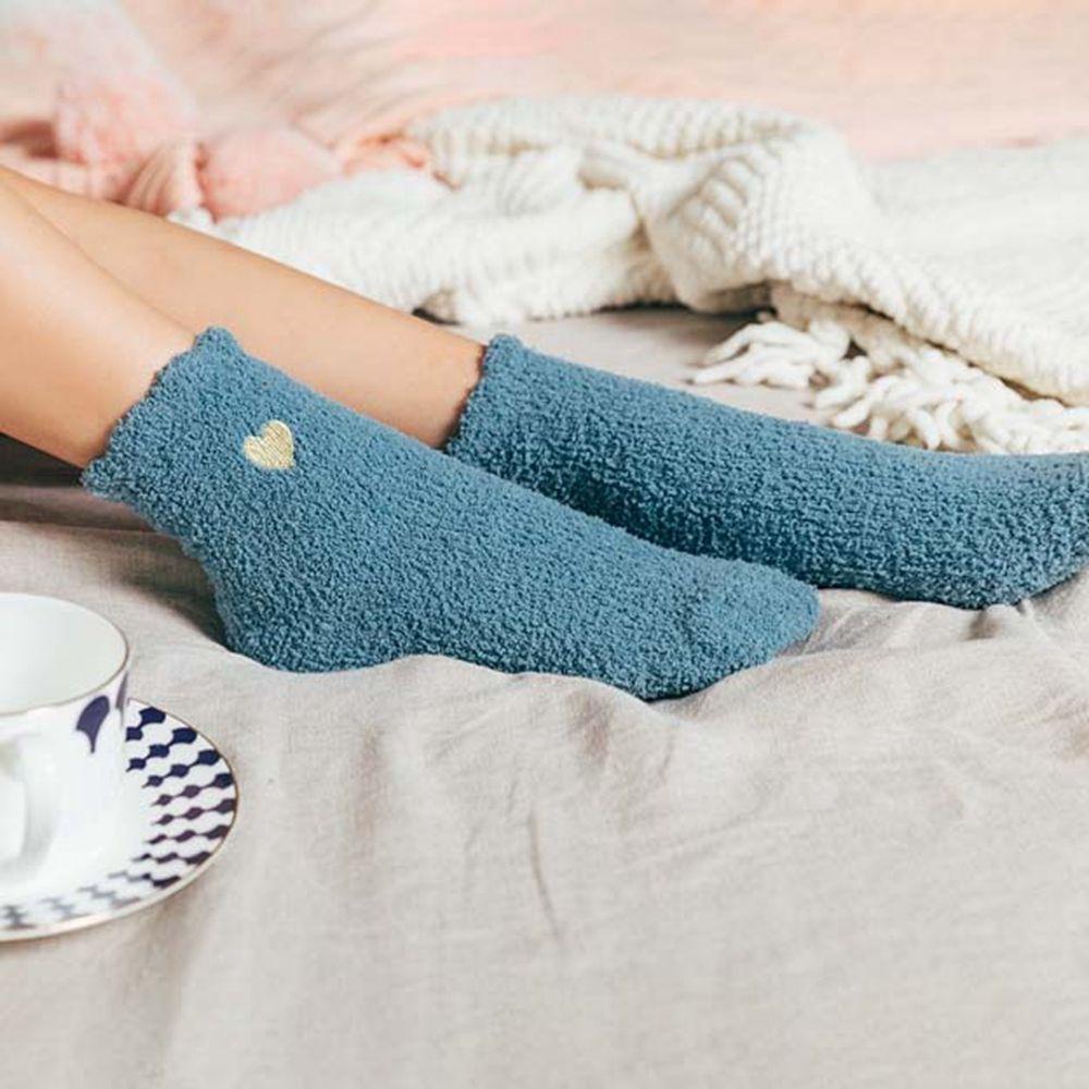 Vớ Cotton Mềm Mại Màu Trơn Thêu Họa Tiết Trái Tim Đơn Giản Thời Trang Cho Nữ