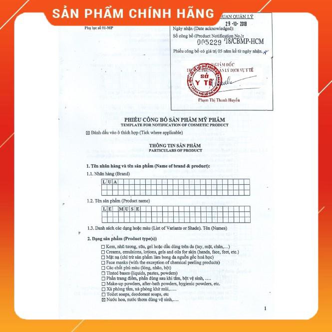 Nước Hoa LUA Xạ Hương Biển - Le.Muse (50ml).[CHÍNH HÃNG 100%] | Thế Giới Skin Care