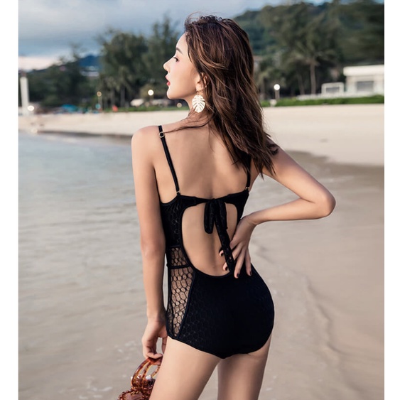 Bikini ren bi cao cấp 20022 - LULIQUEEN - đồ bơi đi biển kèm choàng ren