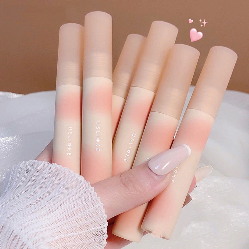 Son môi trang điểm USLIKE màu sắc nhung lì mềm mịn chống thấm nước thời trang YR