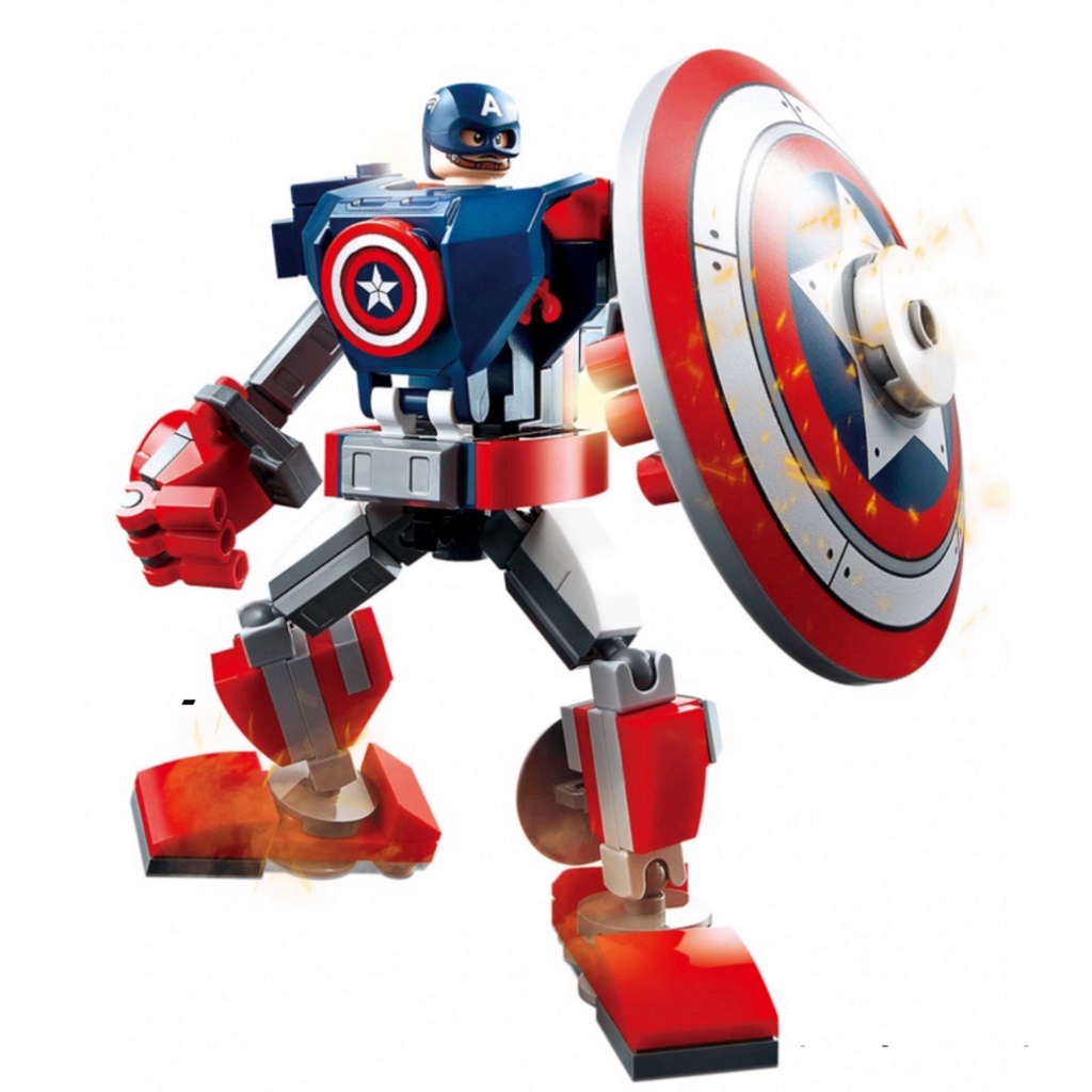 Đồ Chơi Lắp Ráp Lego Hình Người Nhện Avengers Captain America Mecha