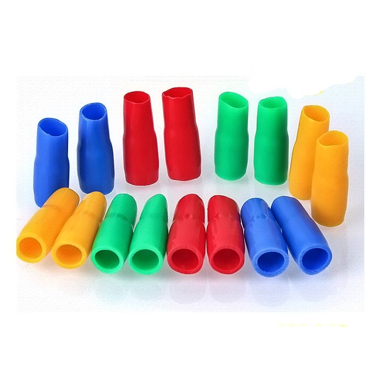 [100 cái] Đầu cos dây điện nối thẳng bọc nhựa BV 2, đầu cốt bấm dây 1.5mm 2.5mm, cosse (cót) đồng