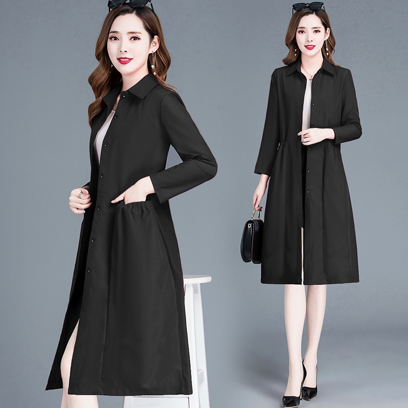Váy sơ mi nhà Hai Boutique thiết kế 2 túi trước, áo khoác ngoài nhẹ nhàng cho nữ