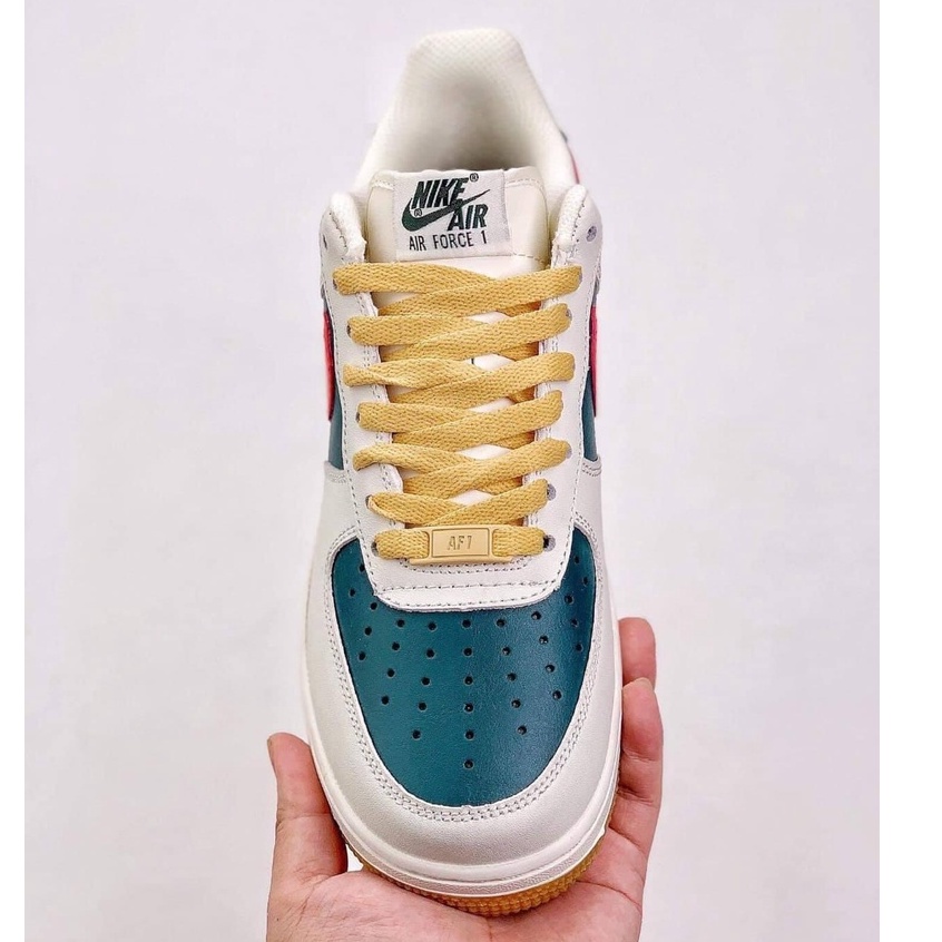 Giày thể thao Jordan AF1 cao cấp full bill box, giày Sneaker nam nữ cổ thấp da lộn màu xanh đỏ đế cao JD form đẹp M11 | BigBuy360 - bigbuy360.vn